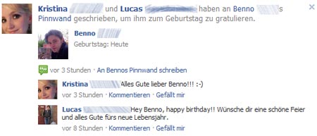 Facebook Geburtstag