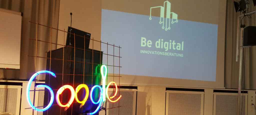 Google und Be digital bei einer Veranstaltung (Stuttgart)