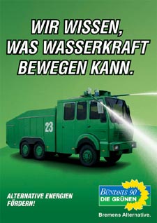 Bündnis 90/Die Grünen Bremen, Plakat Wasserwerfer