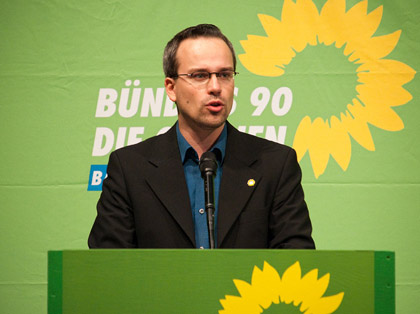 Henning Schürig: Rede zur Wiederwahl, Parteitag in Biberach 2009 - Foto: Florian Freundt