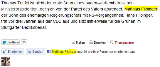 Thomas Teufel und Matthias Filbinger wechseln die Partei - von der CDU zu FDP und Grünen